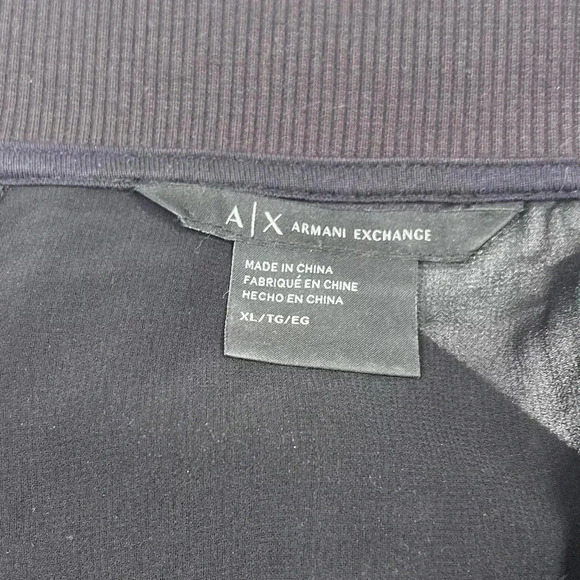 Armani Exchange Bomber Jacket Zip Up Sheer Sleeve Women’s Size XL Zip Up - Picture 6 of 13